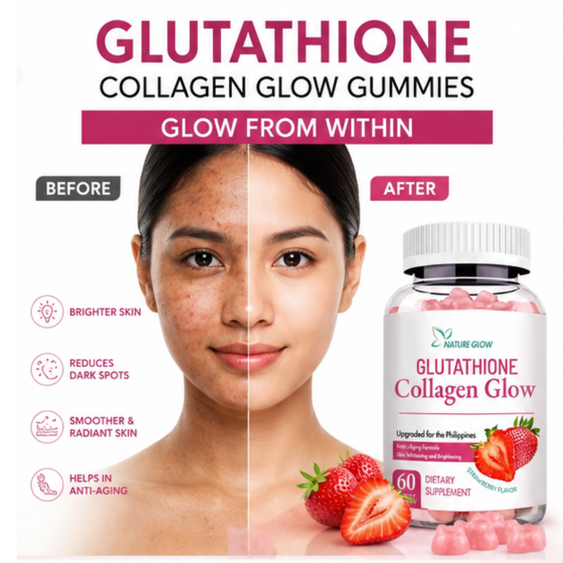 Glutathione Collagen Glow Gummies
