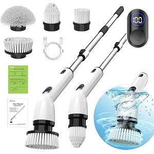 8-in-1 Power Cleaning Scrubber for Bathroom & Kitchen