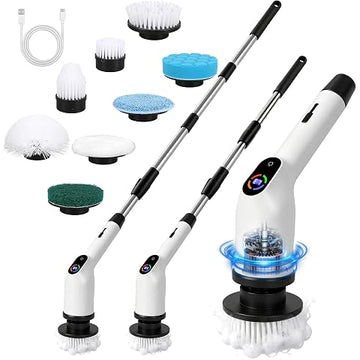 8-in-1 Power Cleaning Scrubber for Bathroom & Kitchen