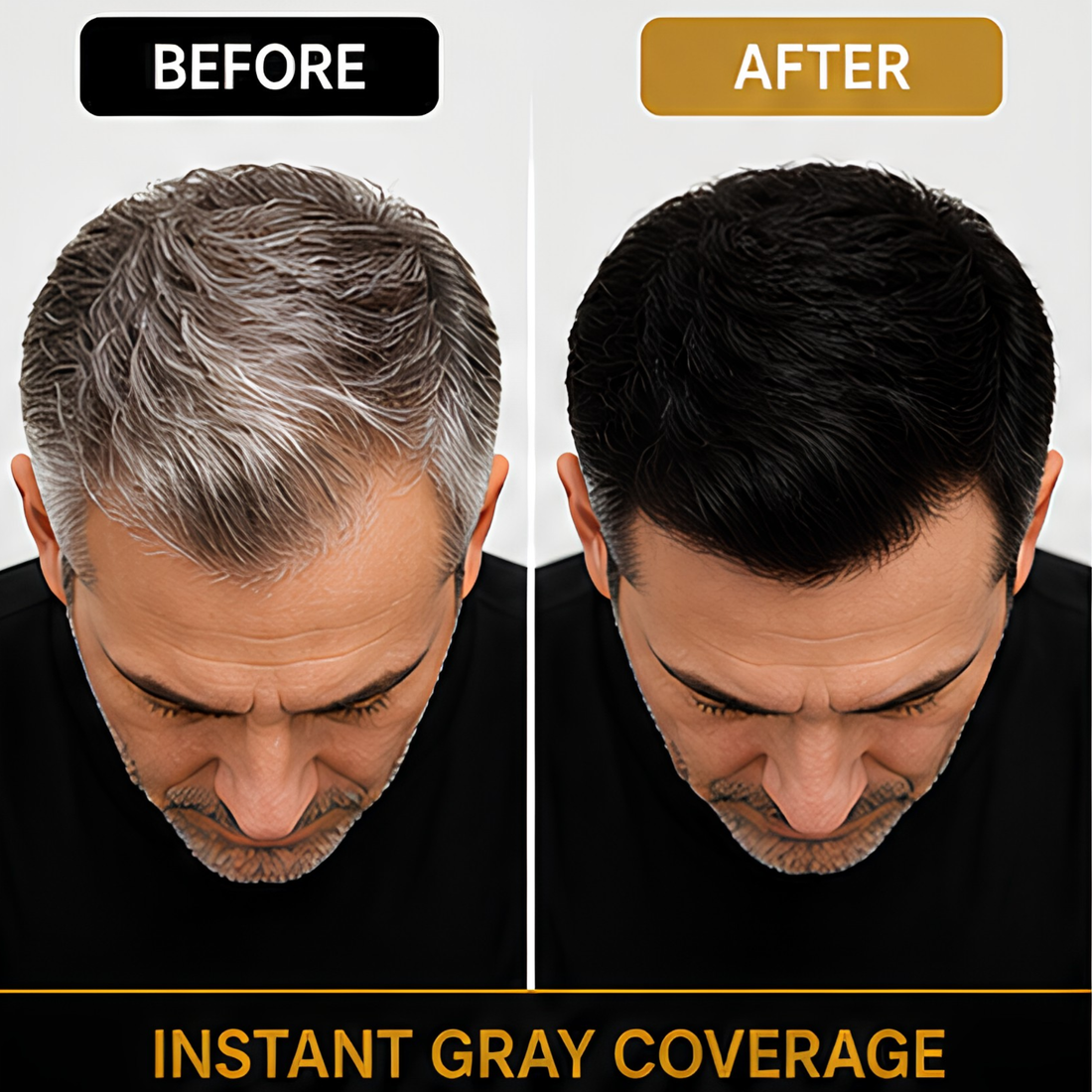 Black Hair Dye Instant Gray صبغة شعر سوداء تغطي الشيب فوراً